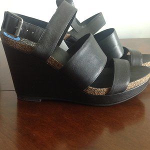 Franco Santo Leather Wedges (NIB)